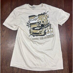 MTV Shirt Men's Size Small Short Sleeve Graphic Causal Crew Neck White